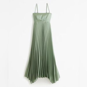 The A&F Giselle Clasp-Back Pleated Midi Dress- Size Medium